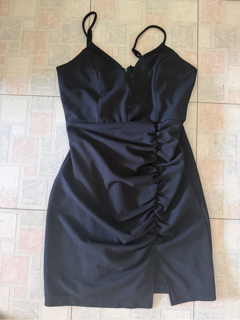 Emerald Sundae Black Spaghetti-Strap Mini Dress - Womens Juniors Size Large